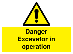 Danger Excavator in operation